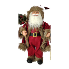 Mos Craciun decorativ cu barba si haine elegante – Figurina de Craciun 70 cm