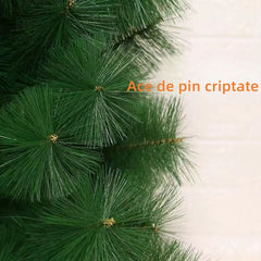 Brad artificial tip pin criptat 180 cm cu ace lungi și suport metalic – Pom de Crăciun bogat și natural