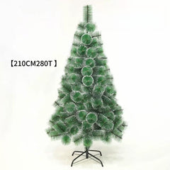 Brad artificial 210 cm verde cu zăpadă artificială și suport metalic – Pom de Crăciun bogat și realist