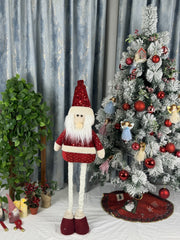 Figurina Mos Craciun plus 90 cm pentru decor de Crăciun