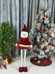 Figurina Mos Craciun plus 90 cm pentru decor de Crăciun