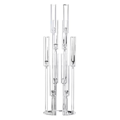 Set 4 bucati Suport Decorativ Transparent pentru Lumanari, 98 cm, 8 Capete