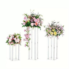 Set 4 bucăți “Suport  cu mărgele rafinate și strălucitoare perfect pentru aranjamente deosebite pentru ocazii de neuitat, adaugă o pată de strălucitoare evenimentului tău “