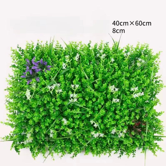 Panou Artificial cu Frunze și Accente Florale, 40x60 cm