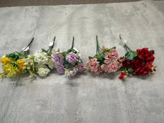 Aranjament Floral Artificial 28 cm, Tip Bujor și Flori Decorative