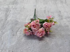 Aranjament Floral Artificial 28 cm, Tip Bujor și Flori Decorative