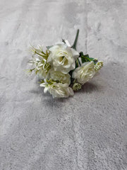 Buchet Flori Artificiale 28 cm, Diverse Culori, Mix Floral Decorativ cu Frunze, Decor Interior Elegant