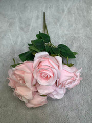 Trandafir Artificial Tip Fir 48 cm, 9 Capete Florale