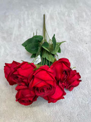 Trandafir Artificial Tip Fir 48 cm, 9 Capete Florale