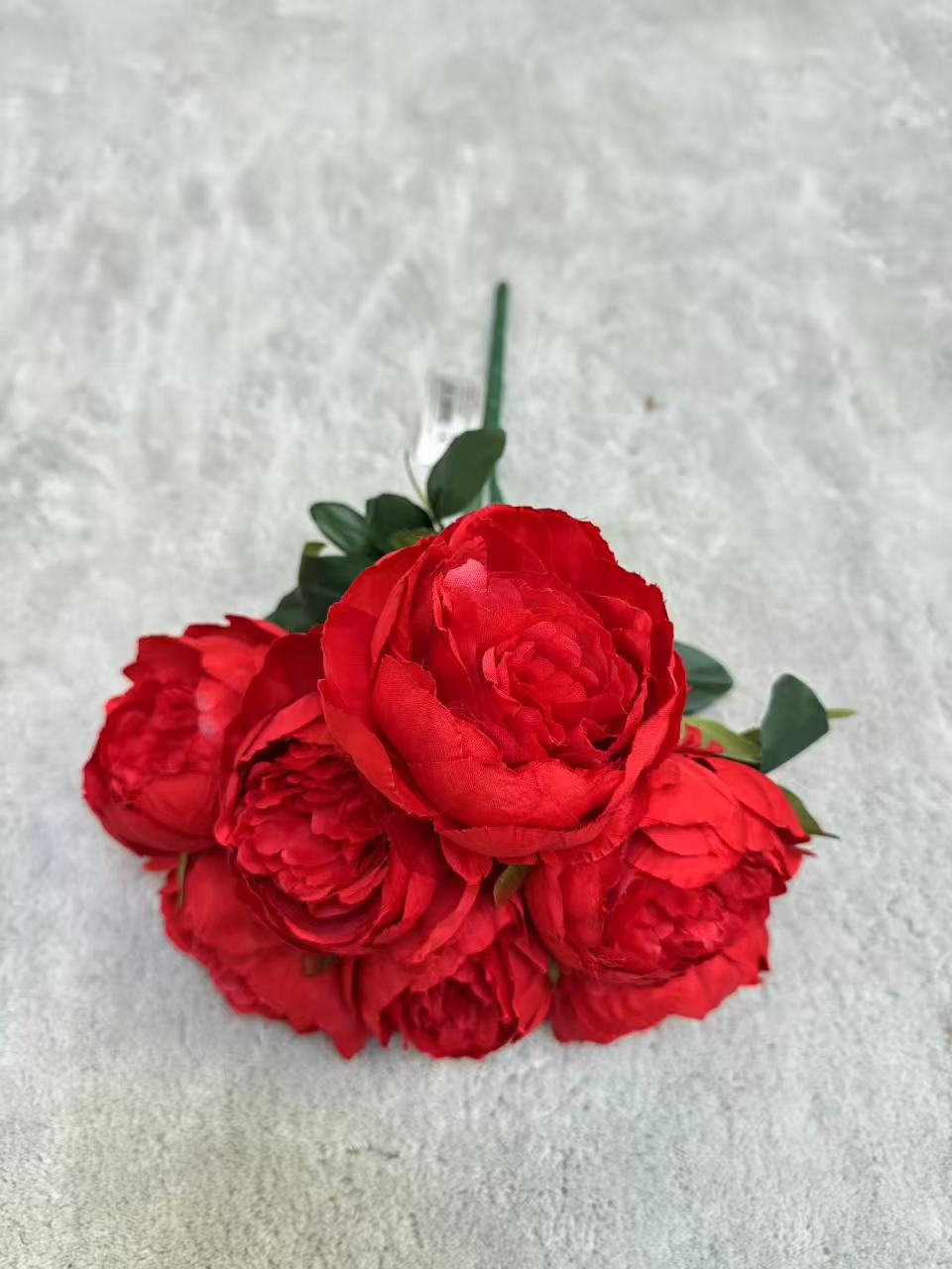 Floare Artificială Tip Bujor 45 cm, 7 Capete Florale