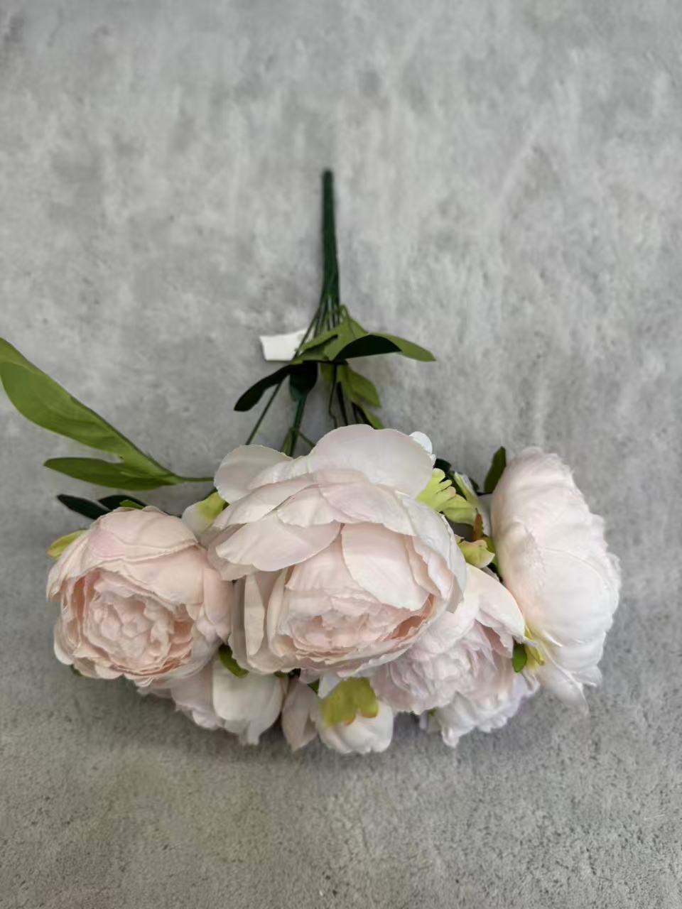 Floare Artificială Tip Bujor 45 cm, 7 Capete Florale