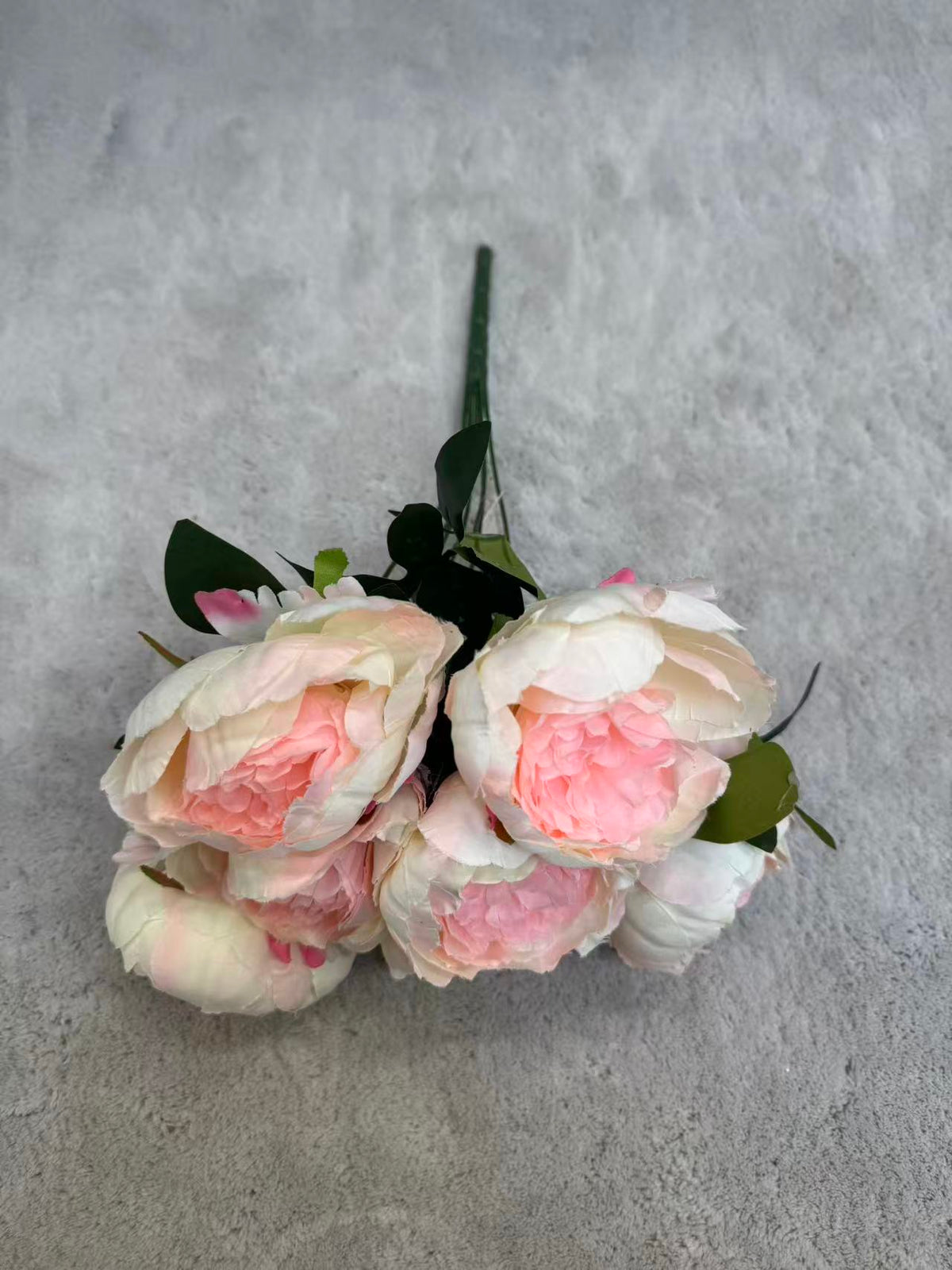 Floare Artificială Tip Bujor 45 cm, 7 Capete Florale