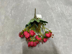Buchet Floral Artificial cu Boboci și Frunze Decorative 38 cm, Diverse Culori, pentru Decor Interior