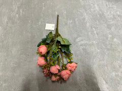 Buchet Floral Artificial cu Boboci și Frunze Decorative 38 cm, Diverse Culori, pentru Decor Interior