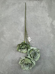 Crenguță Florală Artificială cu 3 Trandafiri 68 cm, Diverse Culori, pentru Decor Interior