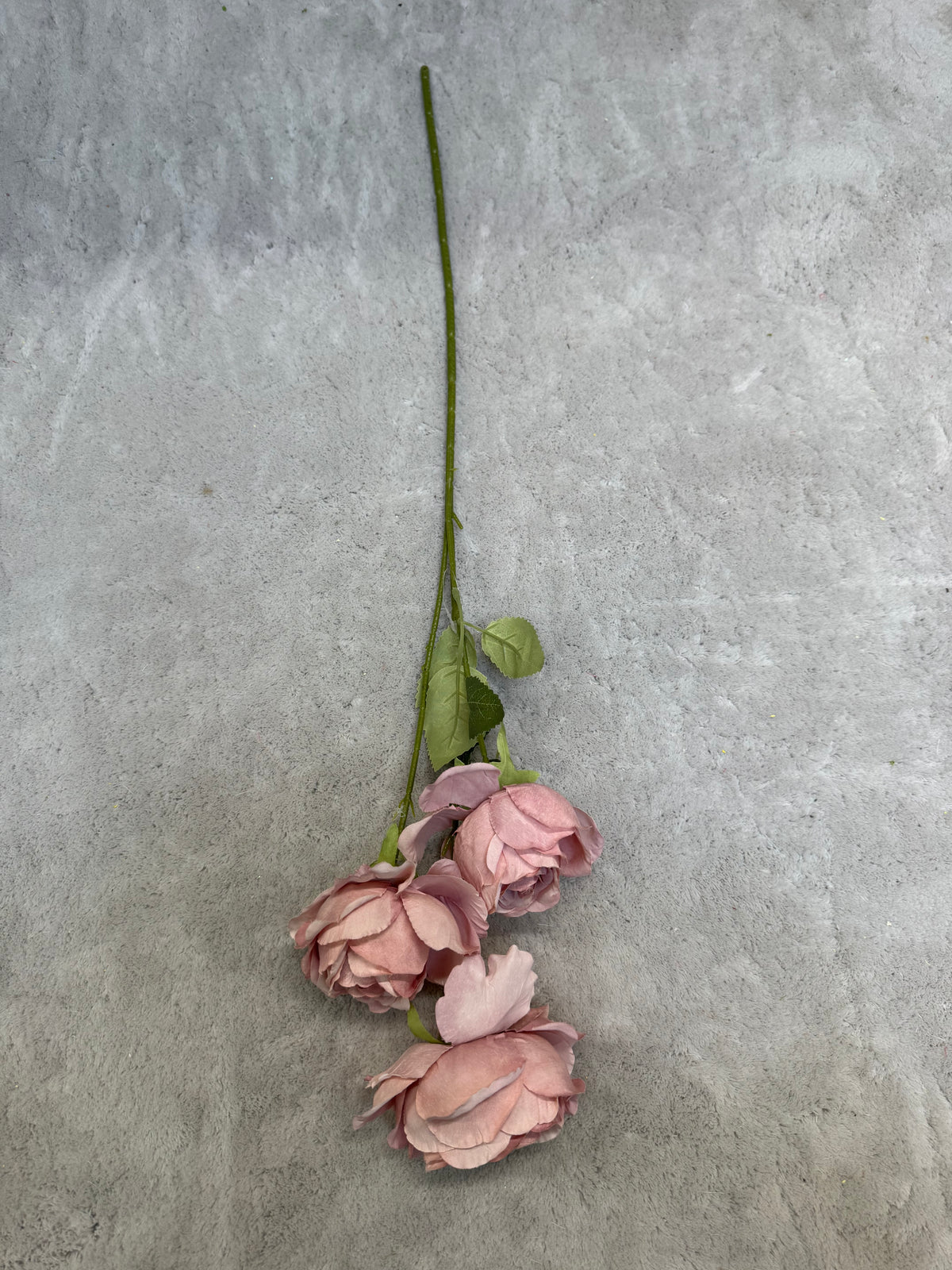 Crenguță Florală Artificială cu 3 Bujori 80 cm, Diverse Culori, cu Frunze Decorative, pentru Decor Interior