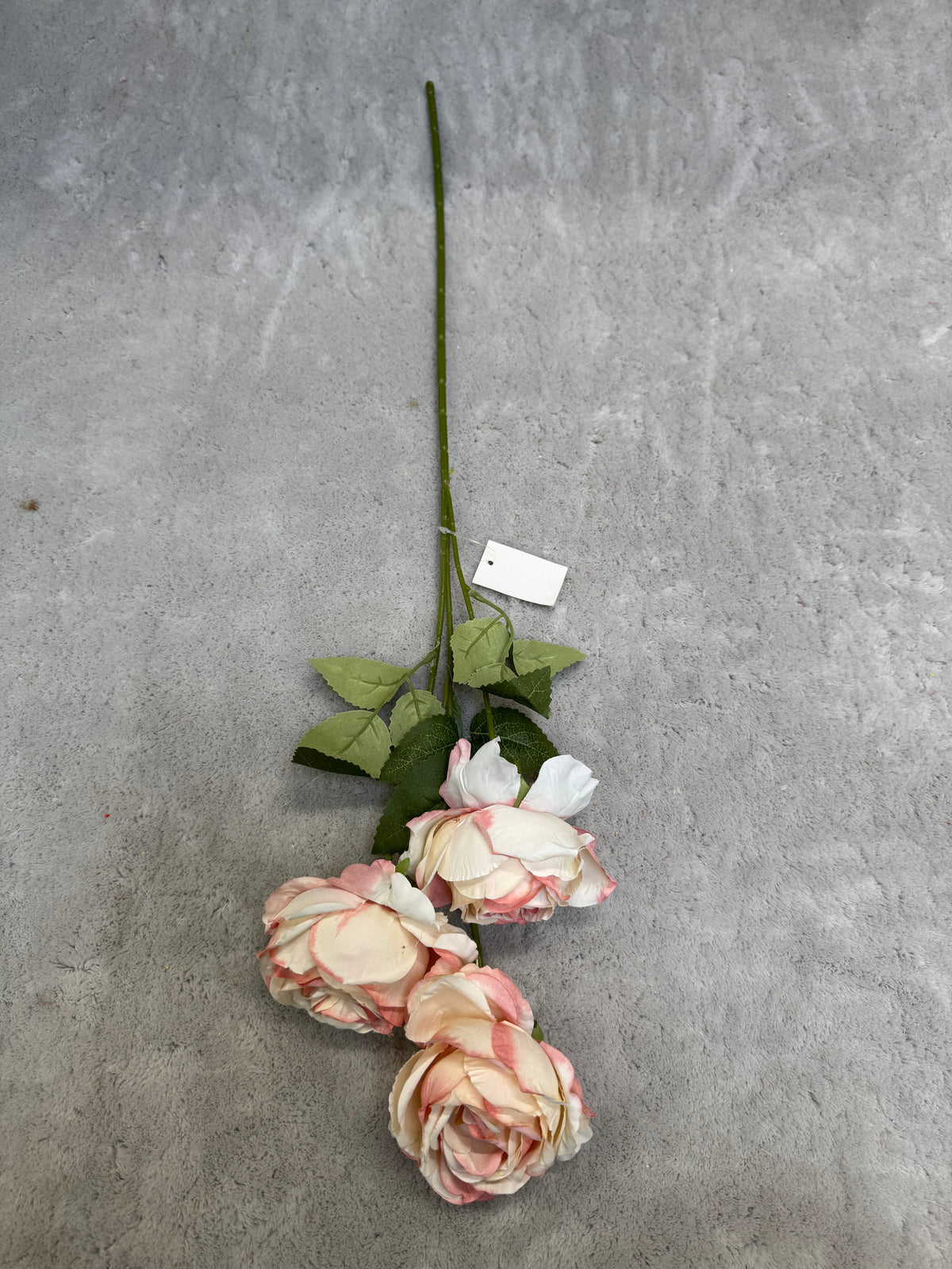 Crenguță Florală Artificială cu 3 Bujori 80 cm, Diverse Culori, cu Frunze Decorative, pentru Decor Interior