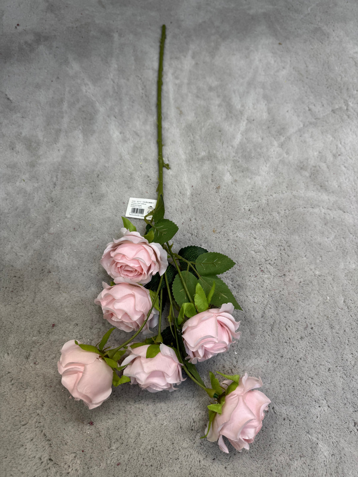Crenguță Florală Artificială cu 6 Trandafiri 85 cm, Diverse Culori, cu Frunze Decorative Verzi, pentru Decor Interior