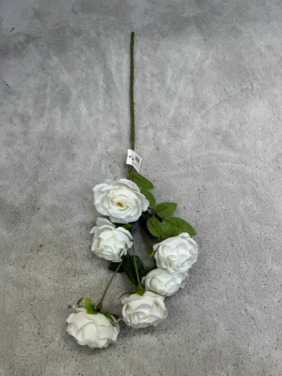 Crenguță Florală Artificială cu 6 Trandafiri 85 cm, Diverse Culori, cu Frunze Decorative Verzi, pentru Decor Interior