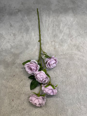 Crenguță Florală Artificială cu 6 Trandafiri 85 cm, Diverse Culori, cu Frunze Decorative Verzi, pentru Decor Interior