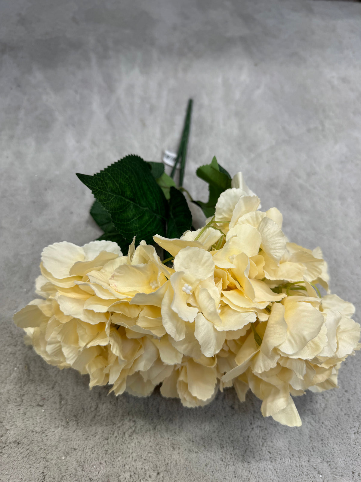 Buchet Floral Artificial Tip Hortensie  45 cm, Diverse Culori, Aspect Voluminos, cu Frunze Decorative Verzi, pentru Decor Interior
