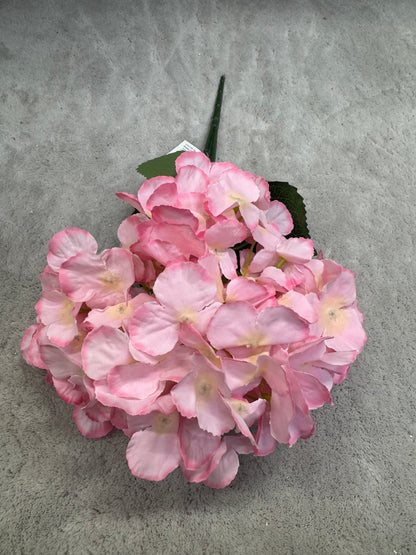 Buchet Floral Artificial Tip Hortensie  45 cm, Diverse Culori, Aspect Voluminos, cu Frunze Decorative Verzi, pentru Decor Interior
