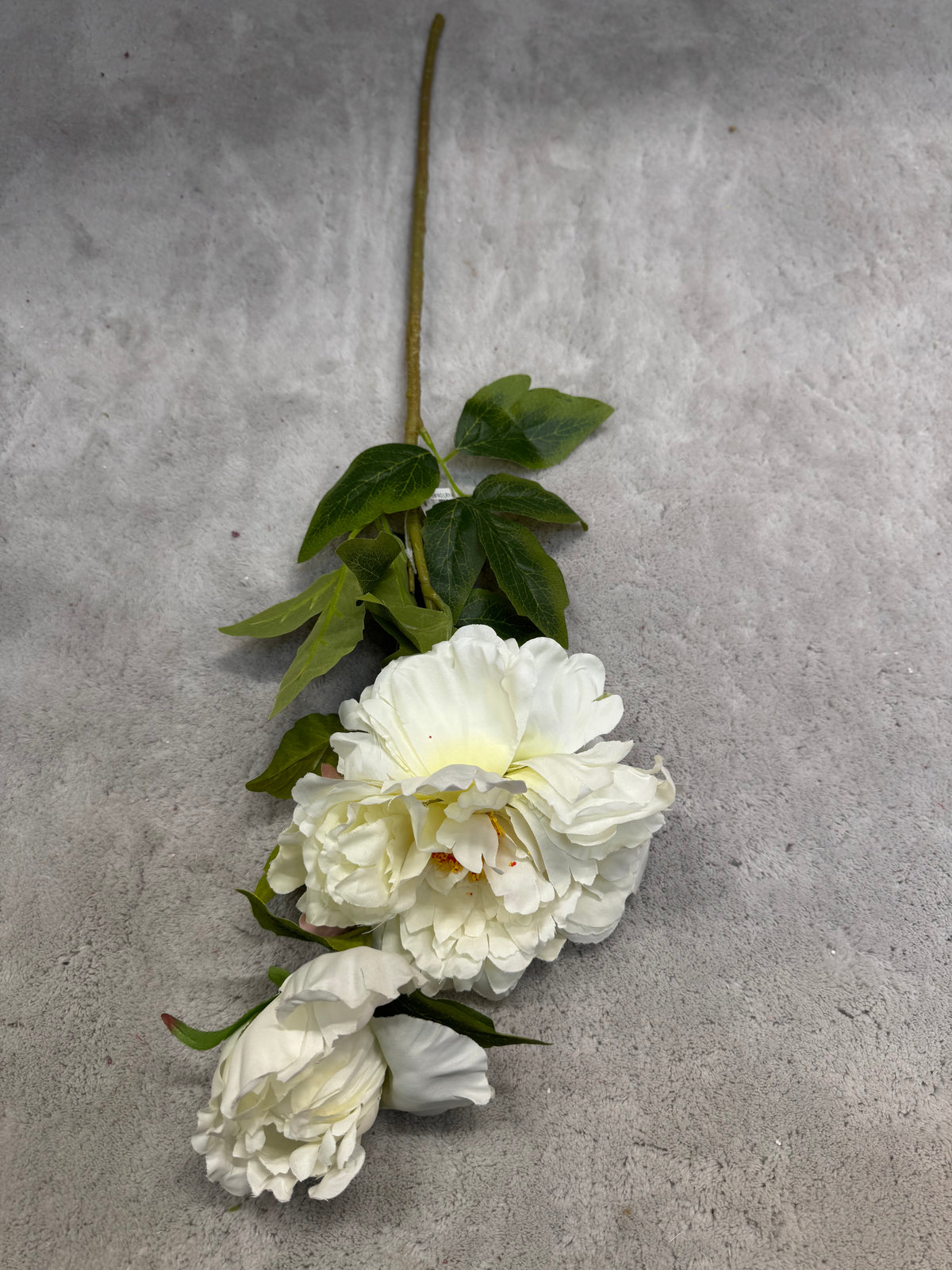 Crenguță Florală Artificială cu Bujori  85 cm, Diverse Culori, cu Frunze Decorative Verzi, pentru Decor Interior