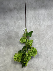Crenguță Florală Artificială Tip Hortensie  88 cm, Diverse Culori, cu Frunze Decorative Verzi, pentru Decor Interior