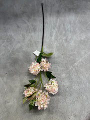 Crenguță Florală Artificială Tip Hortensie  88 cm, Diverse Culori, cu Frunze Decorative Verzi, pentru Decor Interior