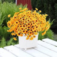 Buchet Floral Artificial cu 24 Flori Tip Margarete 30 cm,  pentru Decor Interior