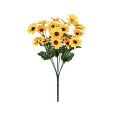 Buchet Floral Artificial cu 24 Flori Tip Margarete 30 cm,  pentru Decor Interior