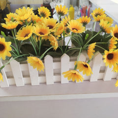 Buchet Floral Artificial cu 24 Flori Tip Margarete 30 cm,  pentru Decor Interior