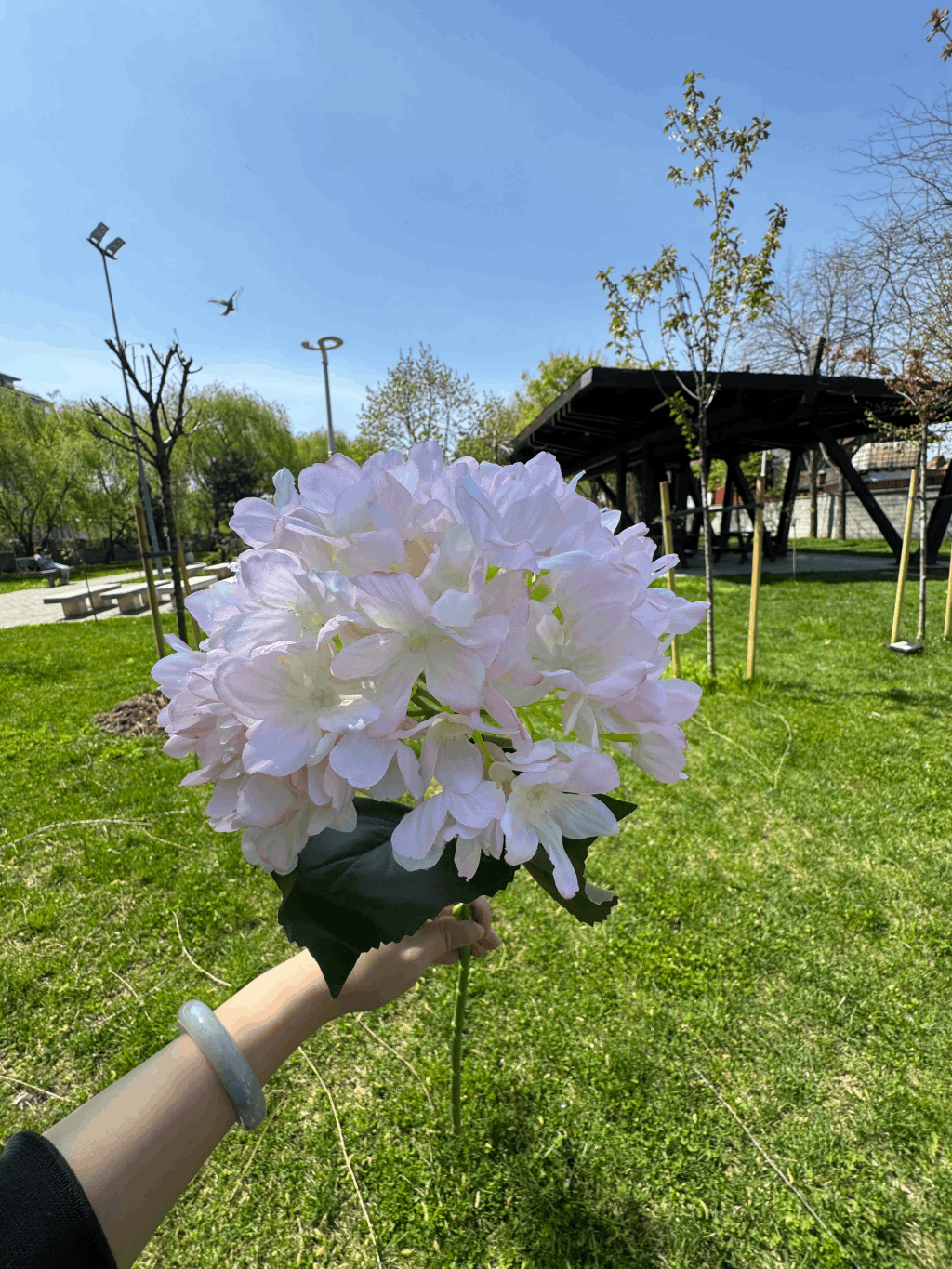 Floare Artificială Decorativă Tip Hortensie, Diverse Culori, 1 buc