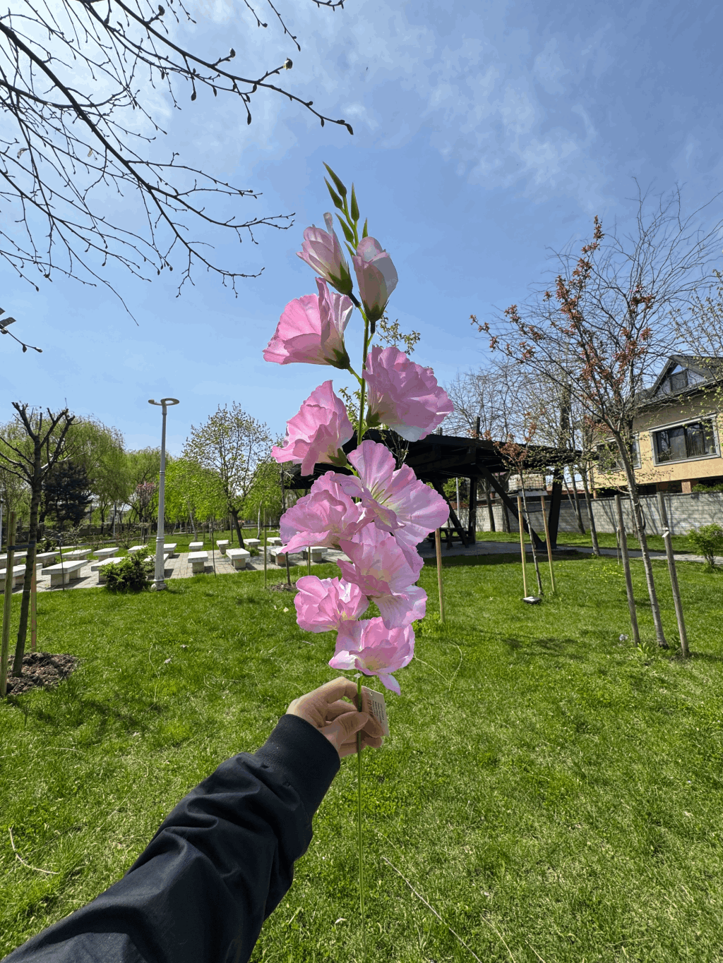 Floare Artificială Tip Delphinium 80 cm, Diverse Culori, 1 buc