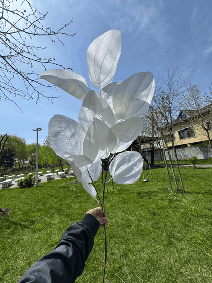 Ramură Artificială Decorativă cu Frunze Mari 70 cm, Diverse Culori, 1 buc