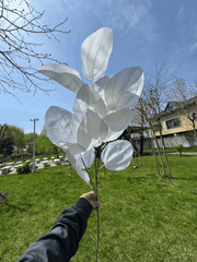 Ramură Artificială Decorativă cu Frunze Mari 70 cm, Diverse Culori, 1 buc