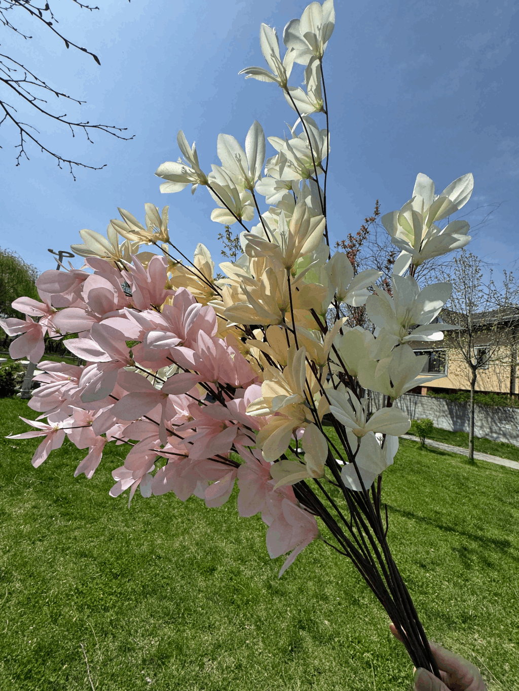 Crenguță Decorativă cu Flori 100 cm, Diverse Culori, Aspect Elegant și Natural, 1 buc