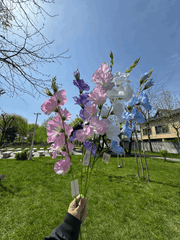 Floare Artificială Tip Delphinium 80 cm, Diverse Culori, 1 buc