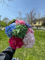 Floare Artificială Decorativă Tip Hortensie, Diverse Culori, 1 buc