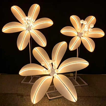 Set 3 Lampi Decorative Tip Crin LED, Lumina Calda, Inaltime Reglabila