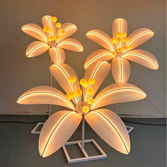 Set 3 Lampi Decorative Tip Crin LED, Lumina Calda, Inaltime Reglabila