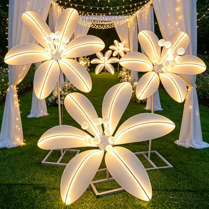 Set 3 Lampi Decorative Tip Crin LED, Lumina Calda, Inaltime Reglabila