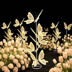 Lampa Decorativa LED Tip Fluture, 250 cm Inaltime, Lumina Calda, Decor Premium Interior/Evenimente