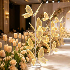 Lampa Decorativa LED Tip Fluture, 250 cm Inaltime, Lumina Calda, Decor Premium Interior/Evenimente