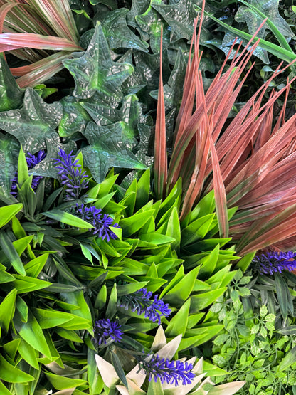 Decorativ Artificial Mix Plante Verzi Premium, 50 x 50 cm