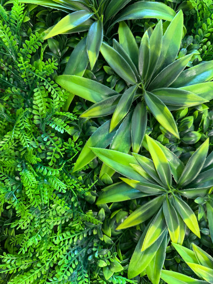 Panou Decorativ Artificial cu Plante Mix Tropical, 40 x 60 cm