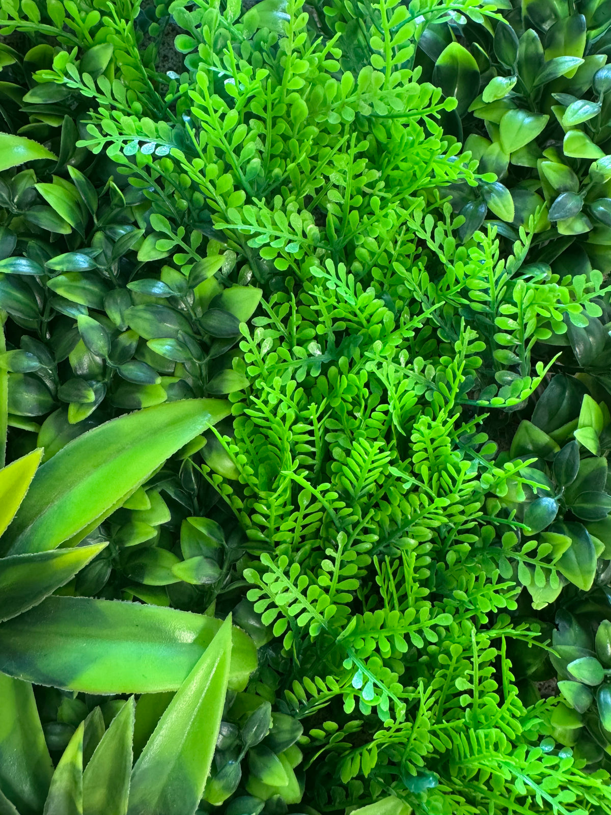Panou Decorativ Artificial cu Plante Mix Tropical, 40 x 60 cm