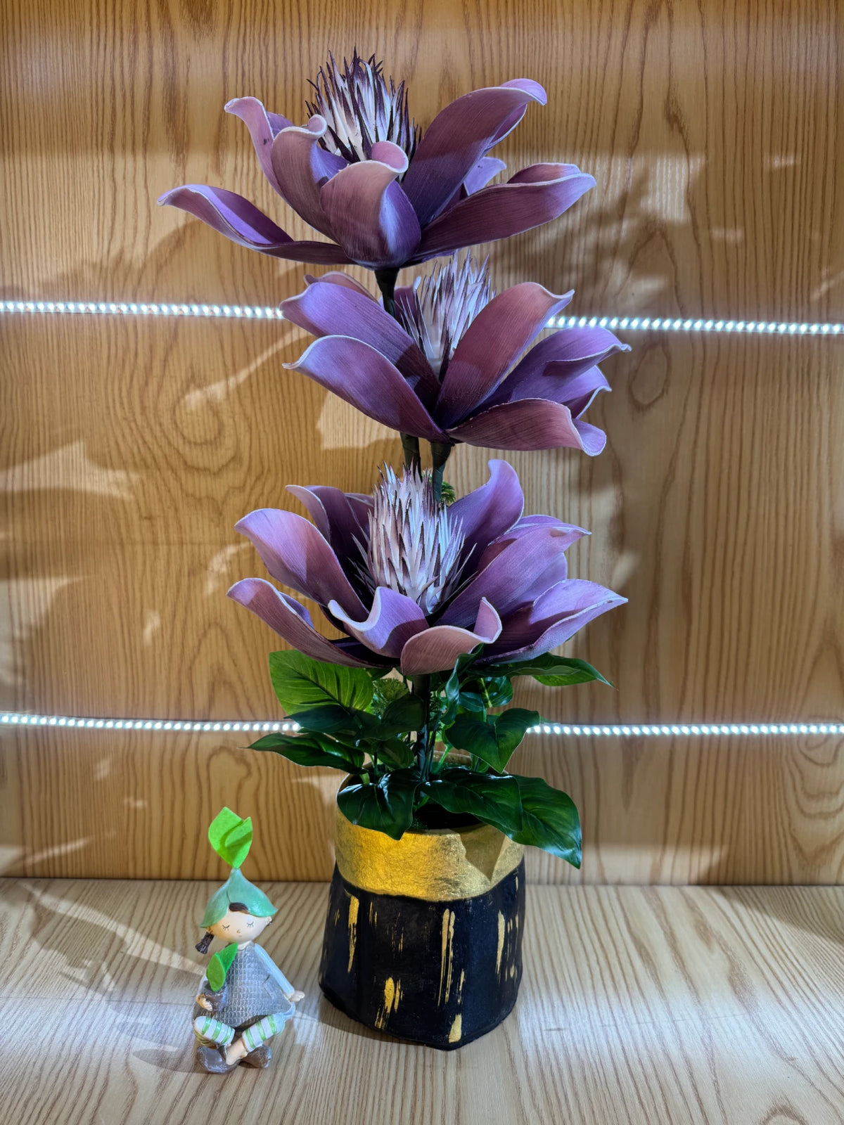 Floare decorativa artificiala in ghiveci, 55 cm, diverse culori