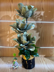 Floare decorativa artificiala in ghiveci, 55 cm, diverse culori