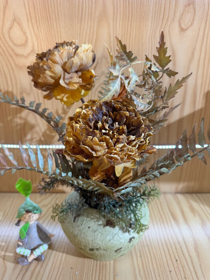 Aranjament floral decorativ artificial în vază, diverse culori, 20 x 40 cm